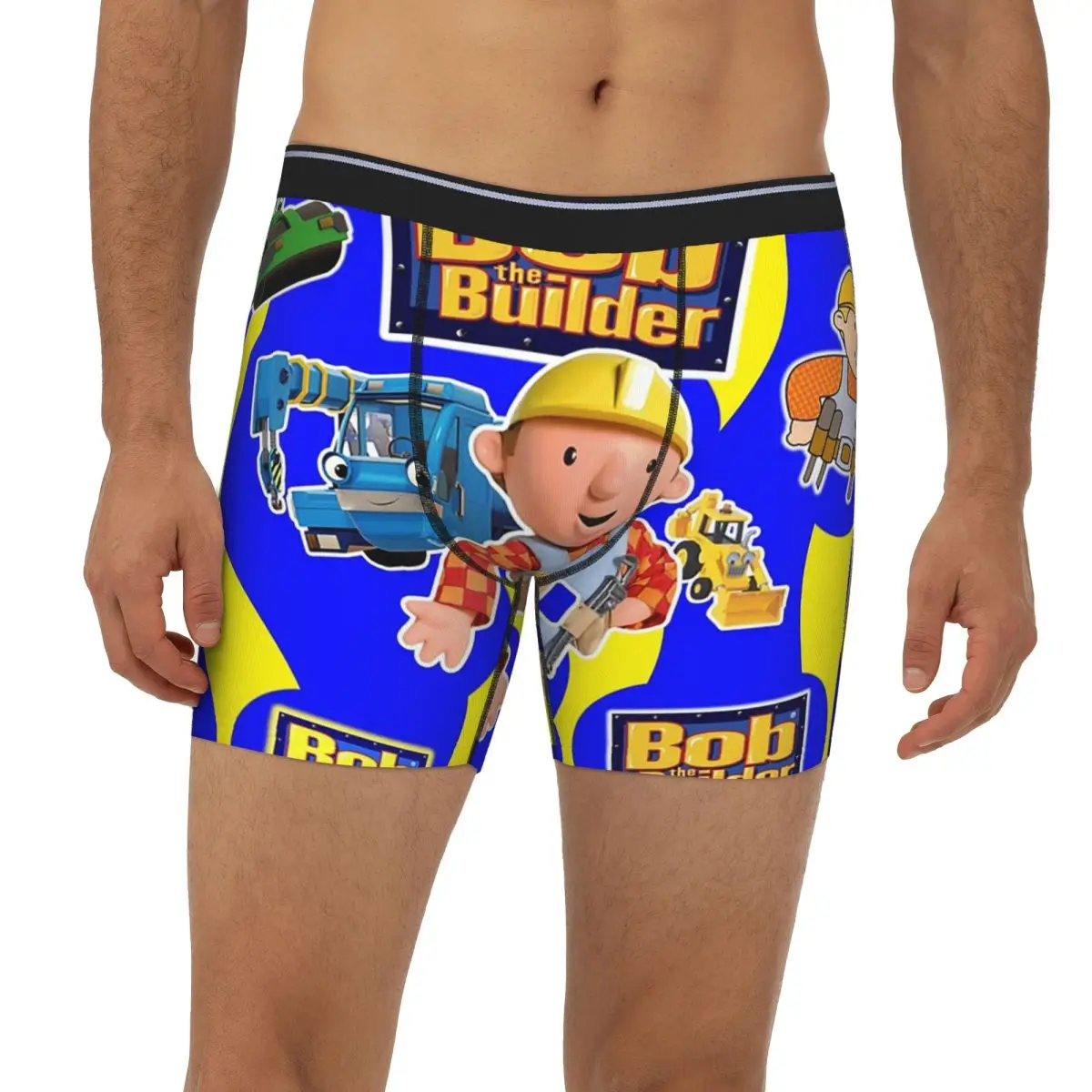 

Long Boxer Underpants Shorts Bob The Builder Panties Men's Soft Underwear for Homme Man Boyfriend Gift