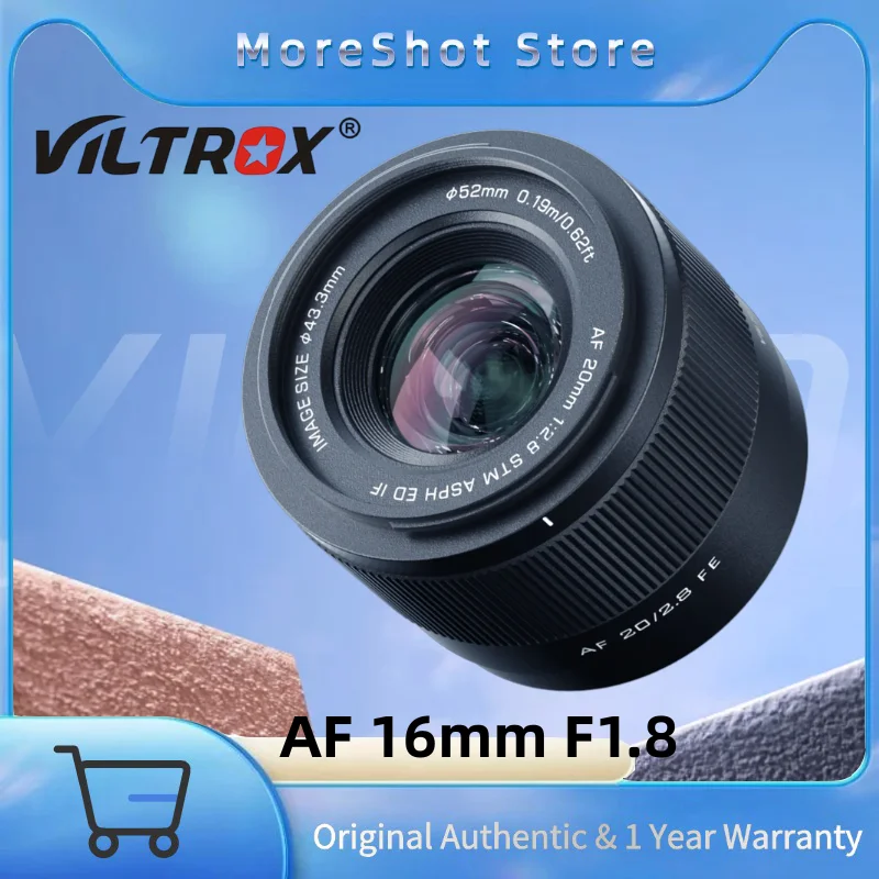 

Viltrox AF 20mm F2.8 Air Full-Frame Lens Black Autofocus Prime Wide Angle Lens for Sony e Mount Z7cr Zv-e10 Nikon Z Z8 Z9 Z6 Z7