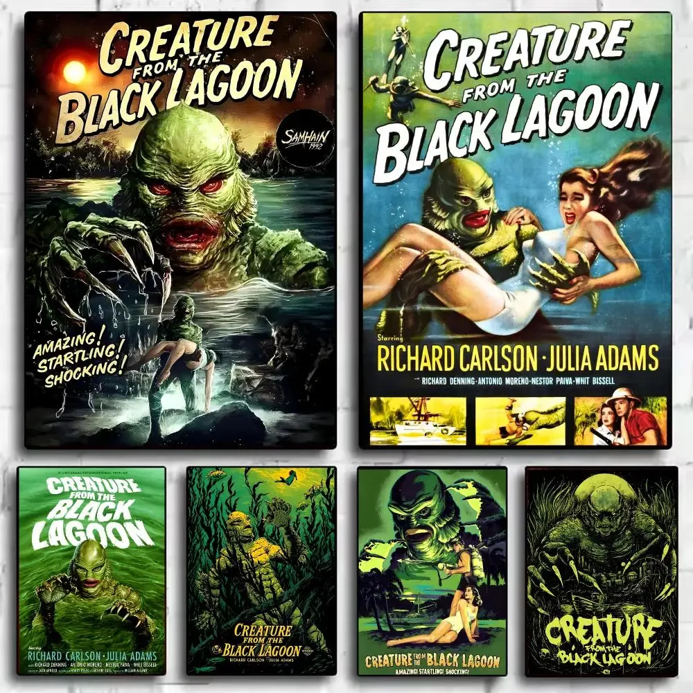 C-Creature from the B-Black L-Lagoon Poster Decorative Wall Sticker Mural Photo Print for Bedroom Living Room Hallway Home Decor