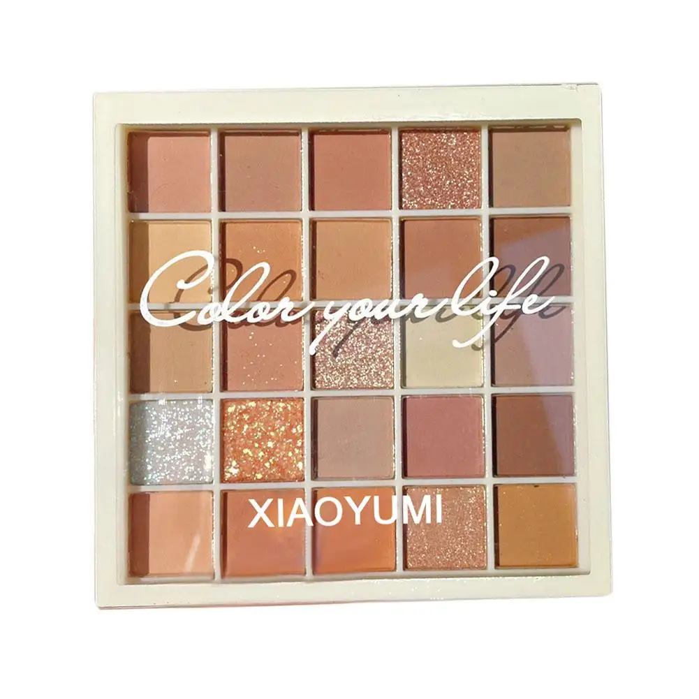 Palette d'ombres à barrage nacrées scintillantes, ensemble de cosmétiques pour les yeux, maquillage longue durée, coréen, 25 couleurs, 256, D7Q7