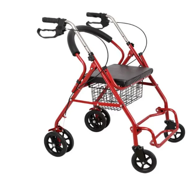 Suitable For  Foldable Shopping Cart with Seat Elderly Wheeled Shopping Stroller  Lightweight Mobility Aid Walking Assistant wi
