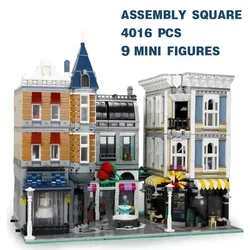 4016PCS City Center Assembly Square Building Blocks Bricks Birthday Christmas Girls Toys Compatible With 10255 15019