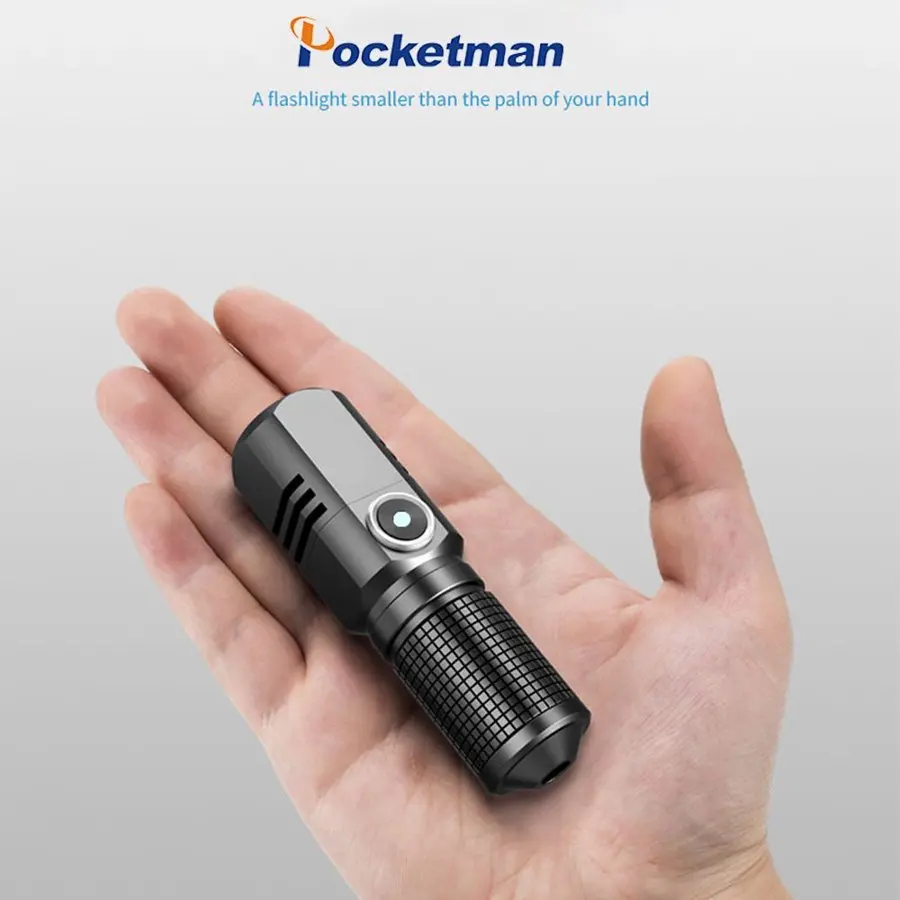 Super Bright LED Flashlight 3 Modes Rechargeable Handheld Emergency Torch Pocket Aluminum Alloy Tactical Flashlights