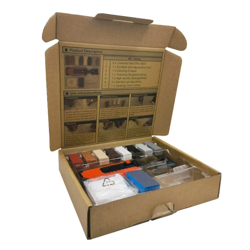 14 Piece Tile and Wall Repair Tool Kit with Wax Bars and Heating Pen in Storage Case, Household Ceramic, Porcelain and Surface