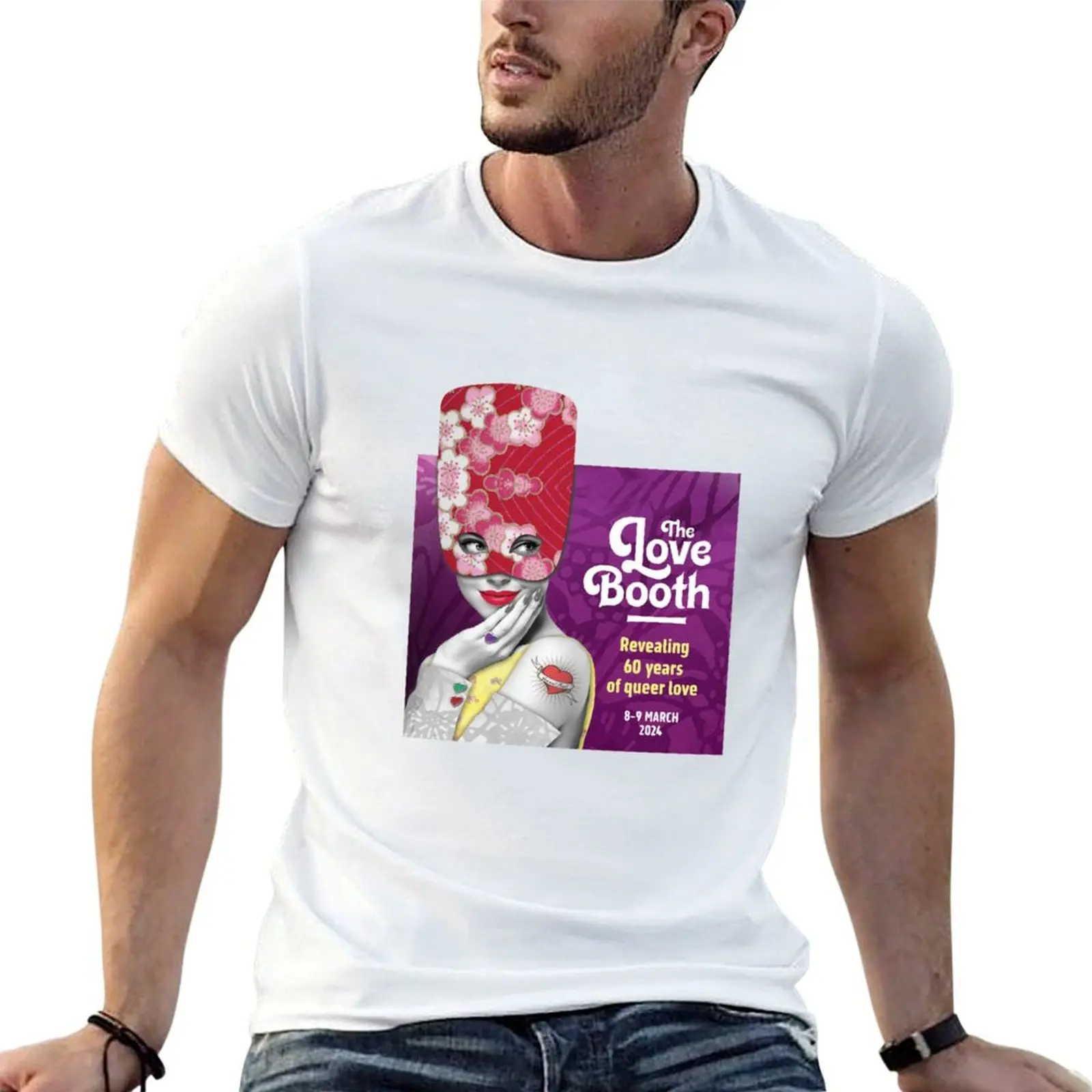 The Love Booth T-Shirt Casual Everyday Short Sleeve T-Shirt