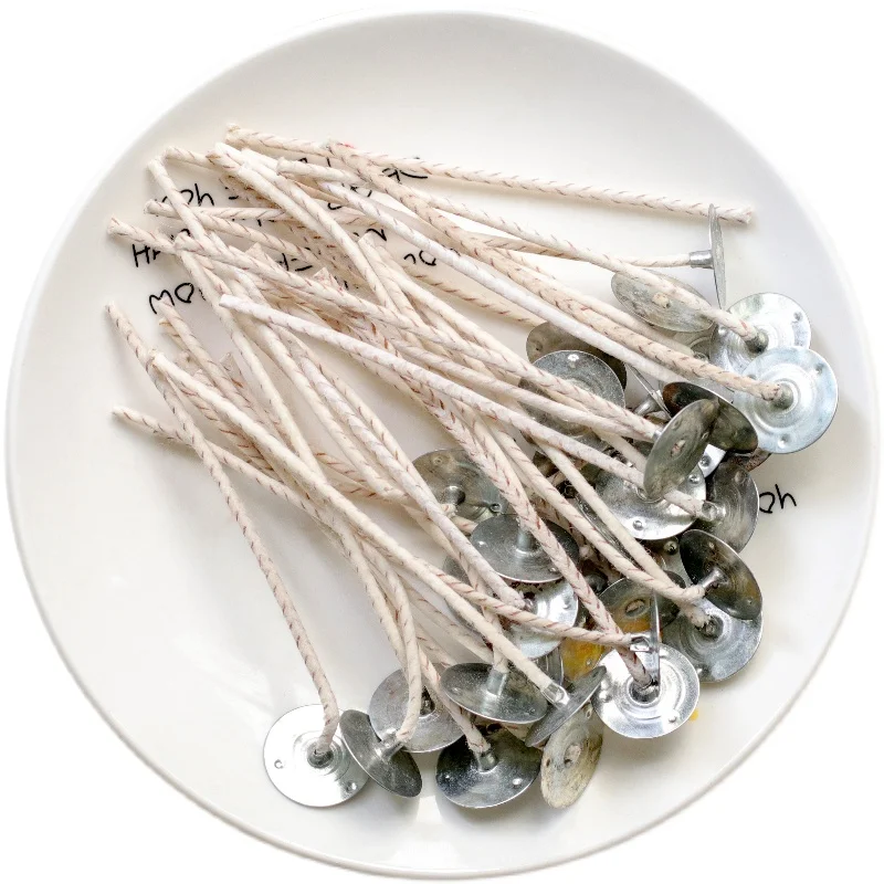 100 PCS Cotton Candle Wicks Brown Soybean Core Smokeless Candles 6/20cm Candle Making Supplies Wax Wicks for Candle Making