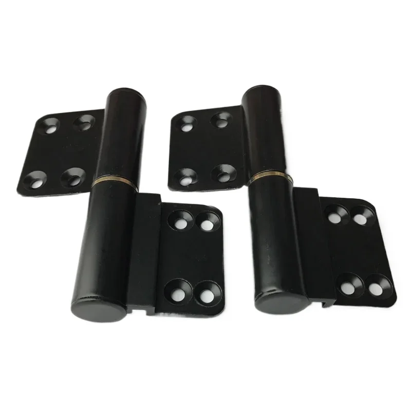 3pcs 18mm Axis 3mm Thickness Black Flag Detachable Hinge 101x52mm Bathroom Aluminum Heavy Luxury Door Hinges