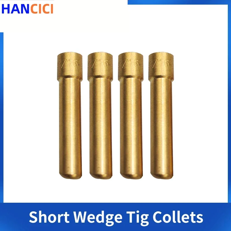 10PCS Wedge Tig Tungsten Electrode Collet 1.0MM  1.6MM 2.4MM 3.2MM Length Argon Welding Consumable For WP17/18/26 Torch