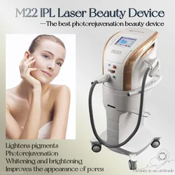 Machine Professionnelle d'Épilation Corporelle au Laser M22, Appareil de Soin de la Peau, à Diode Glacée, en Titane, 2024