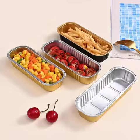 50/5PC Disposable BBQ Pans Aluminum Foil Air Fryer Baking Tray Tin Foil Pans Box Grilling Tray for Air Fryer Kitchen Accessories