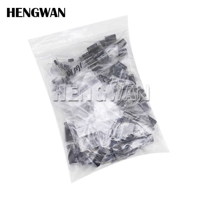 160pcs 1uF-2200uF 23Values Aluminum Electrolytic Capacitor Assortment Kit Capacitance 10UF 47UF 220UF 470UF 1000UF 16V 25V 50V