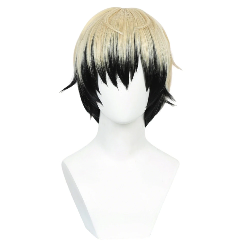 Disfraz de Anime Jujutsu Kaisen, pelucas amarillas y negras de Zenin Naoya, accesorios de disfraz para Halloween, accesorios de fantasía, juego de rol