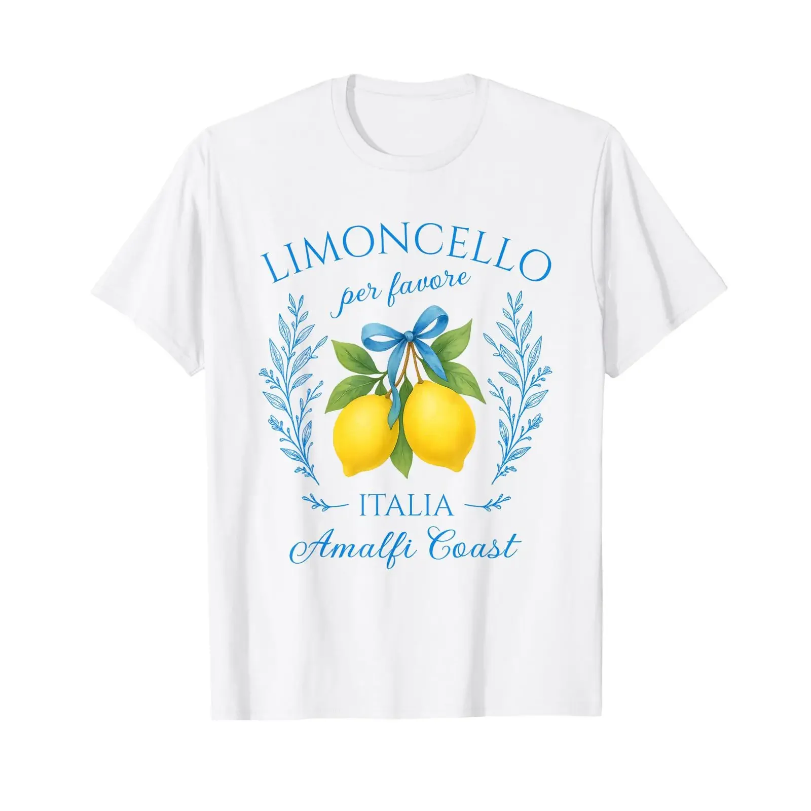 Limoncello Per Favore Lemons Summer Italy T-Shirt Vintage Washed Streetwear-Mode Vielseitig dehnbar Lässig Grafik Unisex