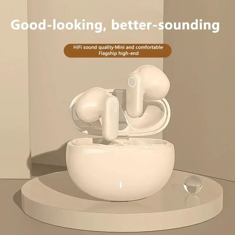 سماعات بلوتوث لاسلكية صغيرة مريحة لإلغاء الضوضاء مع جودة صوت عالية سماعات بلوتوث 5.4 جديدة 2025