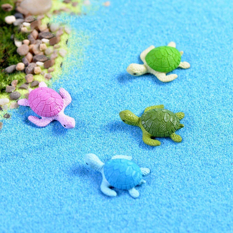 10PCS 3cm Mini Turtle Tortoise Miniature Fairy Garden Decoration DIY Doll House Terrarium Micro Landscape Room Desk Accessories