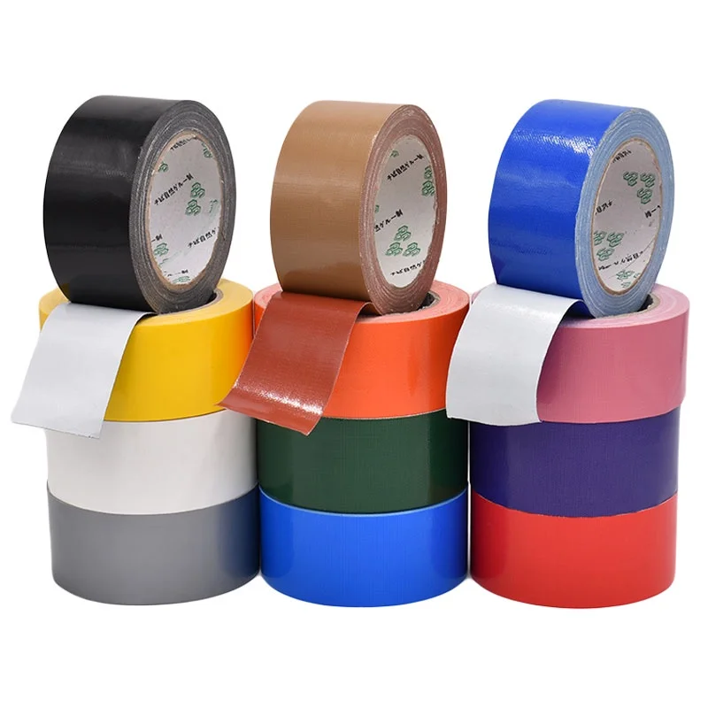 Colorful Tape Waterproof Strong Single-Sided Cloth Base High Viscosity Carpet Red White Black Yellow Blue Green Brown Silver Gra