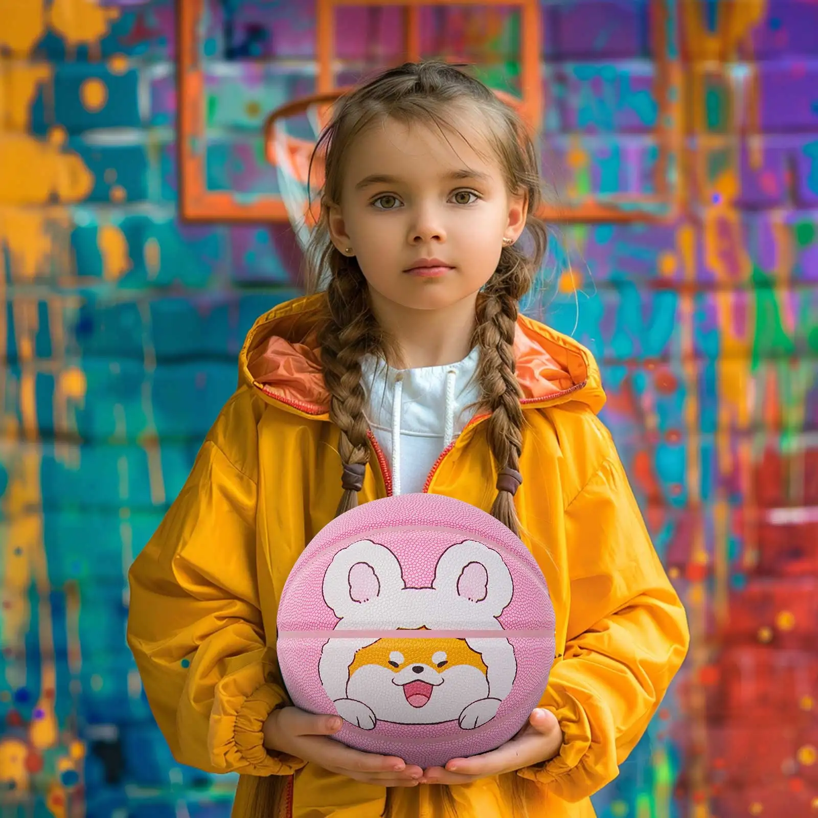 Kuangmi 농구, Kuangmi Childs 농구 Size27.5 청소년 실내 실외 핑크 농구, KMBB526