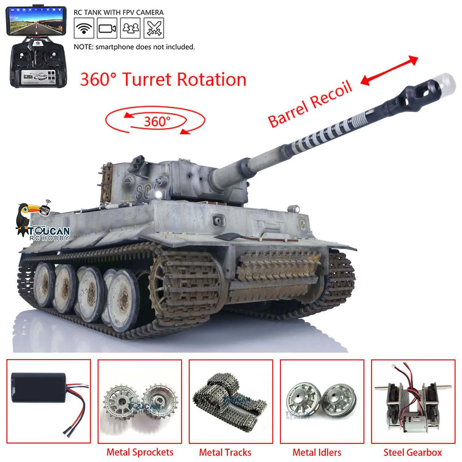 

Ручная роспись 1/16 Heng Long RC Tank German Tiger I 3818 Модернизированный 7,0 FPV 360 Вращающийся ручной спрей BB Танки для стрельбы Игрушки