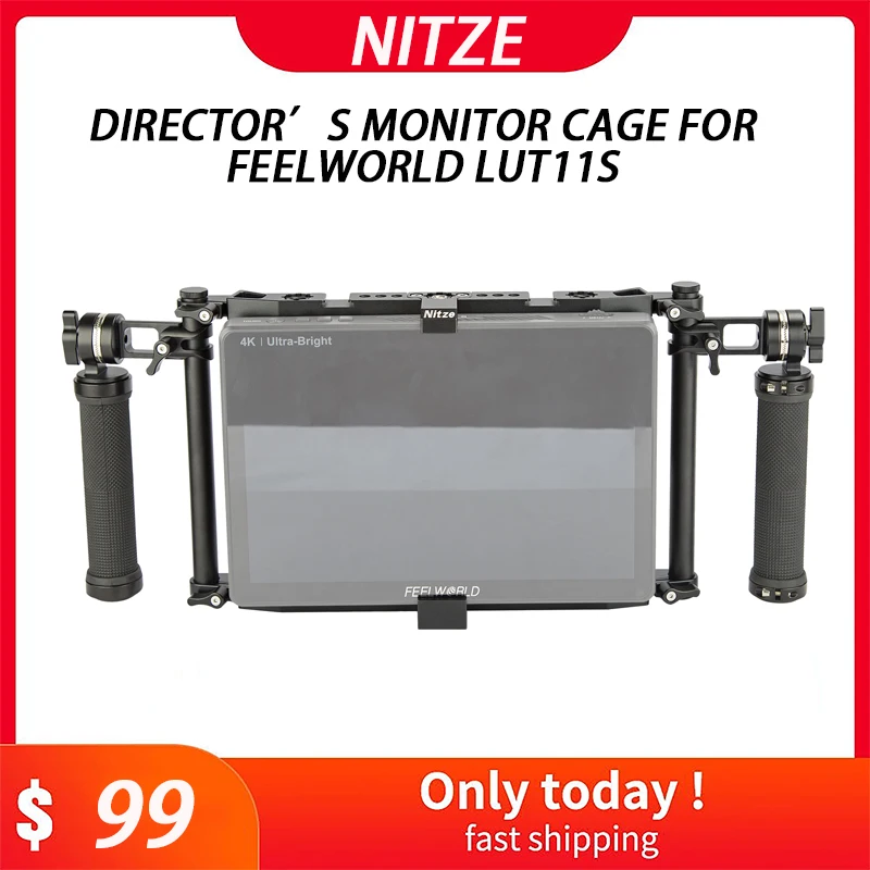 Nitze Director's Monitor Cage Kit For Feelworld LUT11S 10.1 Inch
