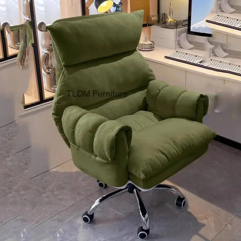 

Conference Comfortable Office Chair Executive Lazy Cushion Rocking Office Chair Wheels Rolling Silla Oficina Trendy Furniture