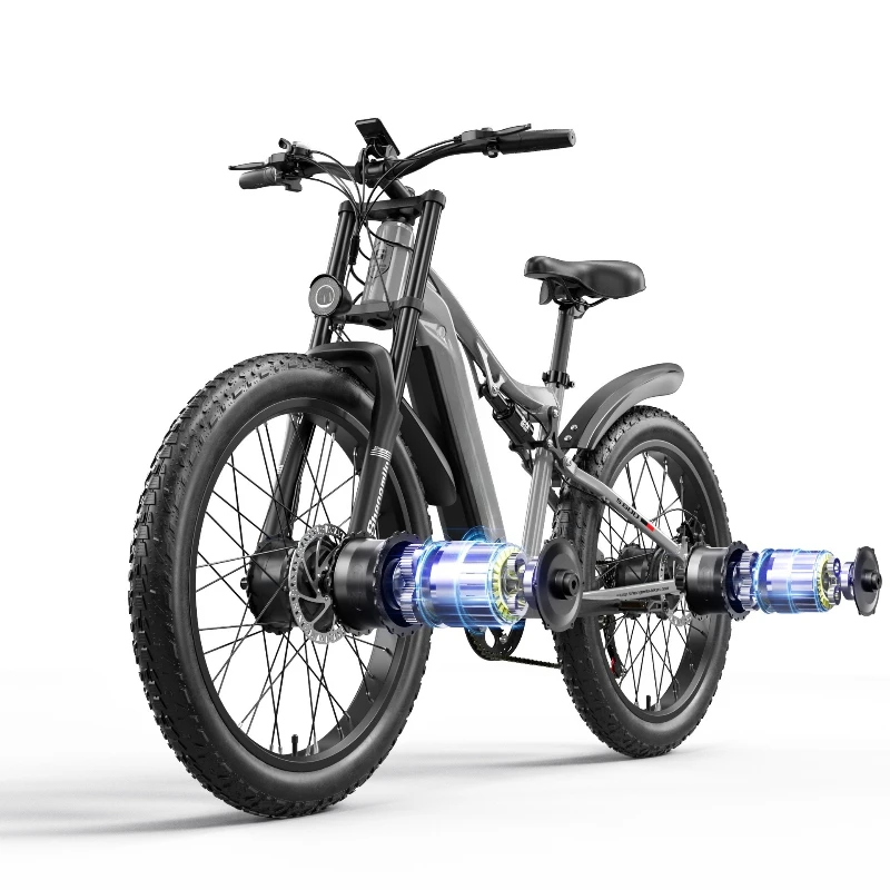 

Double drive 48V 17.5AH battery 7-speed double disc brake 26 inches