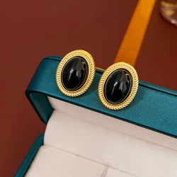 New Black Earrings Irregularity Metal Earring for Women Vintage Jewelry New Design Fashion Aesthetic Earrings Accessories