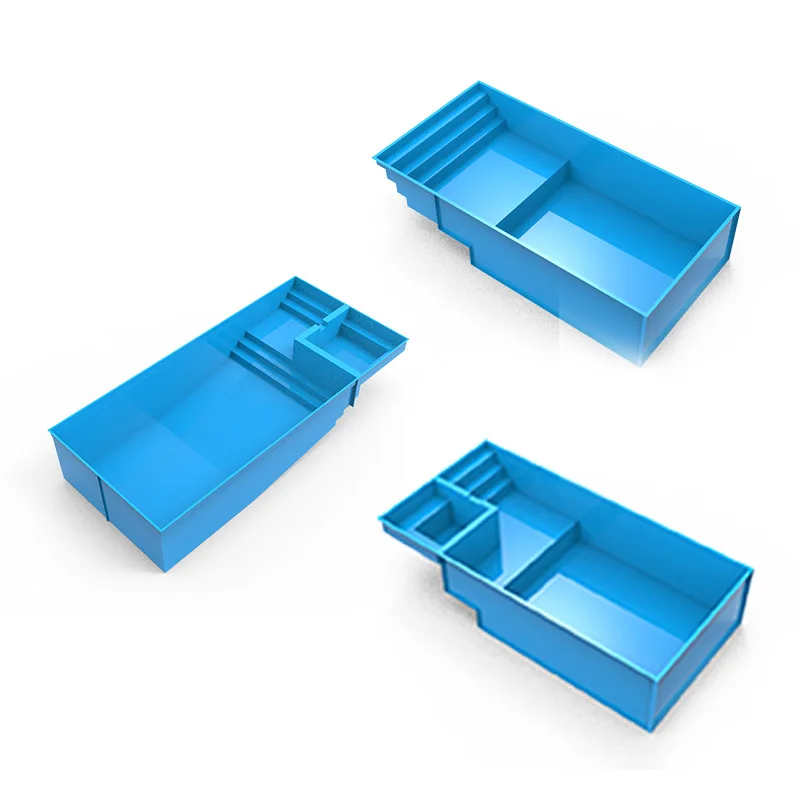 Customized Large Pools Swimming Outdoor  Container Swimming Pool Modern 20 40ft Fiber Glass Above Ground Swimming Pool