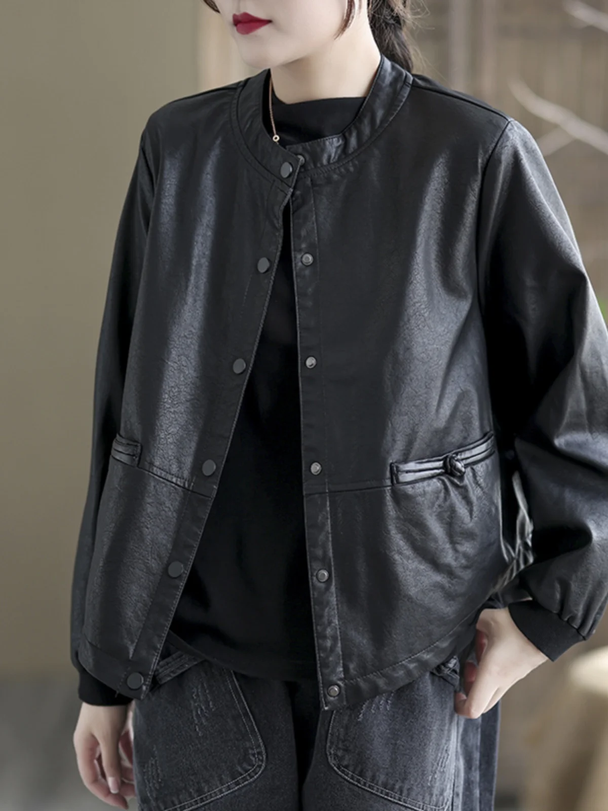 ort Pelle da donna Jaet Autumn Faion Etichetta di marca rimosso Versatile sensazione di fascia alta Pendolarismo Sle Long Sve PU Leather