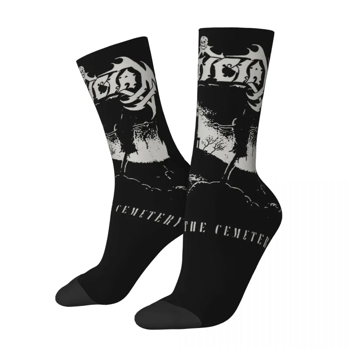 Autumn Winter Colorful Men's Women's Mortician Socks Sweat Absorbing Middle Tube Socks