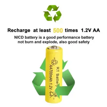 Skywolfeye 30節/24節/18節/12節/6節 AA/AAA 鎳氫 1.2V 700mAh 可充電電池套裝,帶6槽電池充電器 10 最佳銷售 26650a - №4