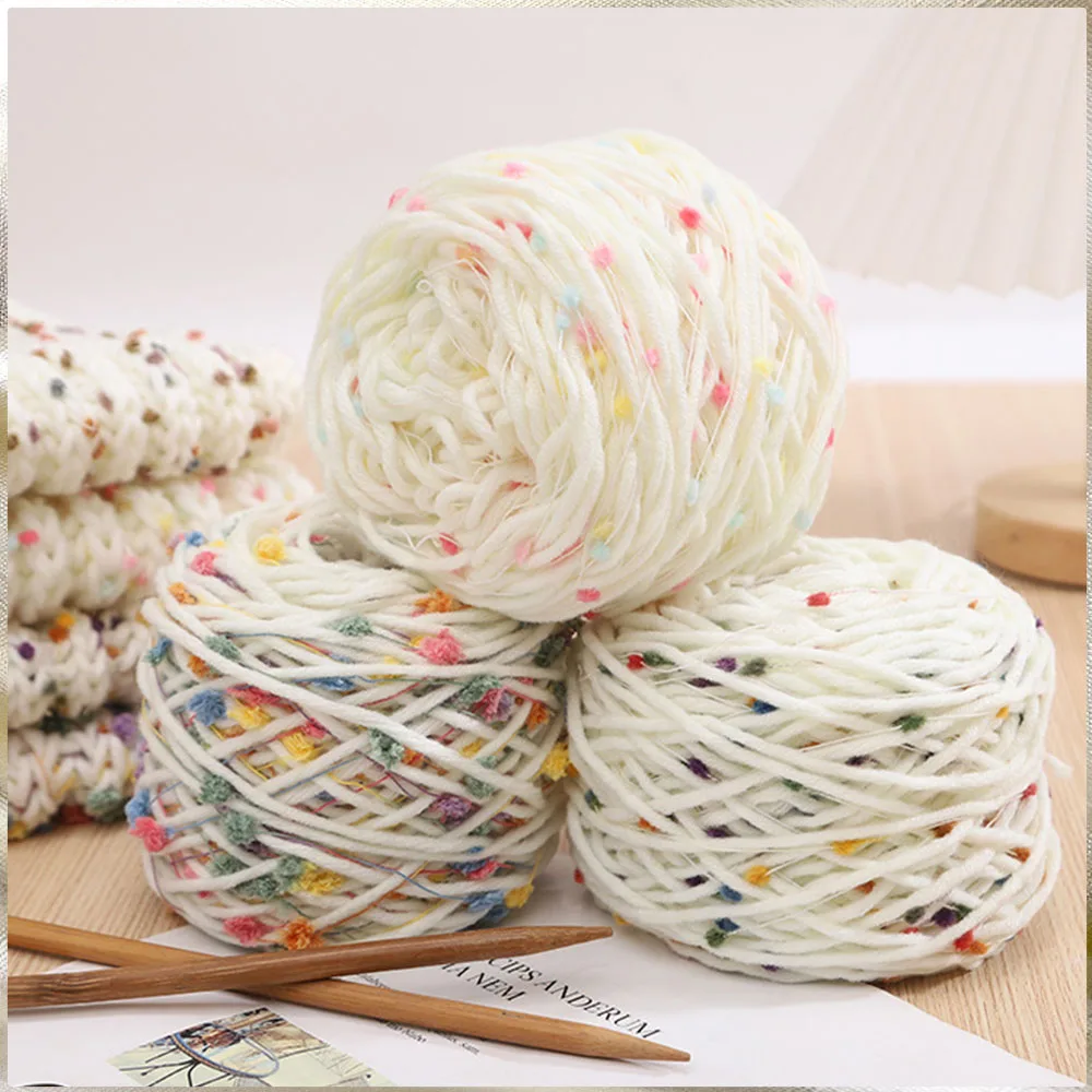 A3 50g/Roll Rainbow Beans Wool Yarn Cute Yarn Knitting Thread DIY Craft Scarf Sweater Knitted Yarn Sewing Accessories