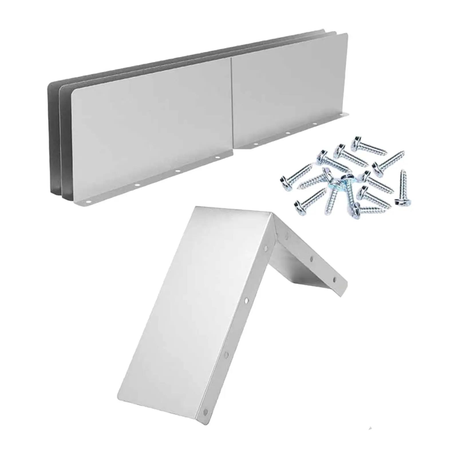 4 Pieces Gutter Valley Splash Guards Aluminum for House Shingle Roofs Corner