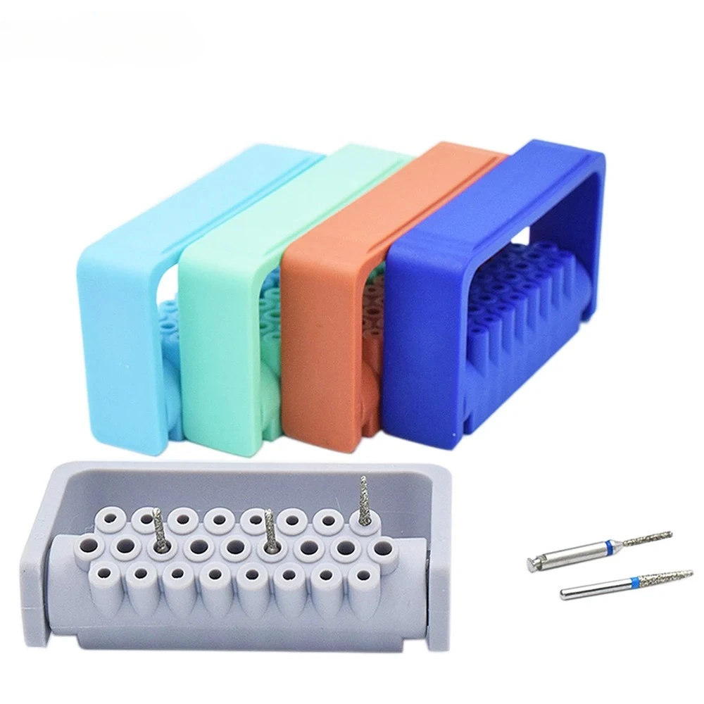 10Pcs 25Hole Dental Disinfection Box, Root Canal Placement Rack, Disinfection Box, High-Speed Needle Holder