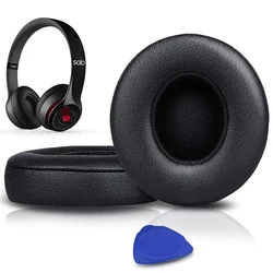 Earpads Cushions Replacement for Beats Solo 2 & Solo 3 Wireless On-Ear Headphones, Ear Pads with Soft Protein Leather