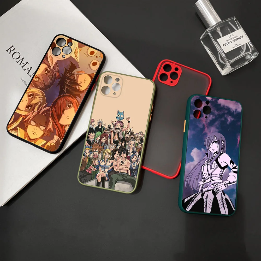 New Trend Anime Fairy Tail Phone Case For iPhone 16 15 14 11 12 13 Pro Max Mini X XR XS 7 8 Plus SE 16Pro Translucent Cover