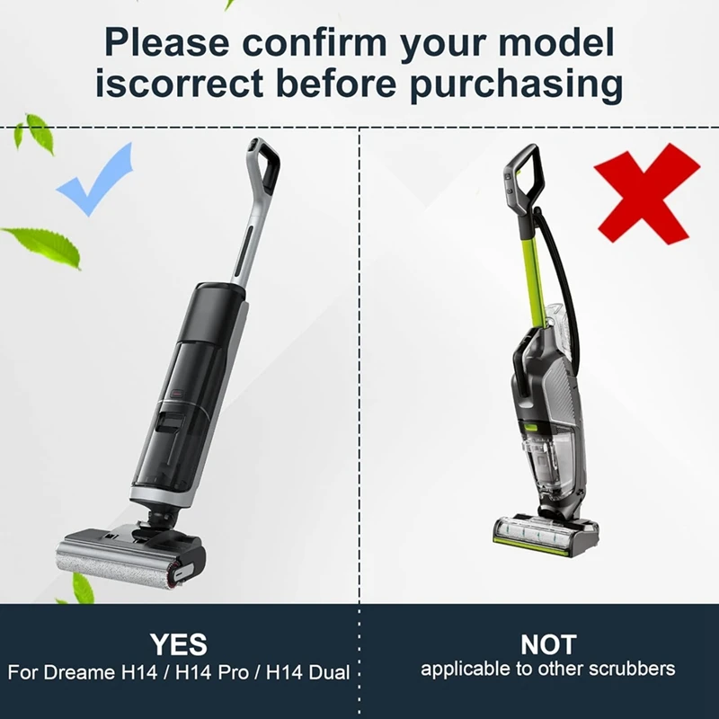 JDZD-فرشاة دوارة فلتر Hepa لـ Dreame H14 / H14 Pro / H14 قطع غيار المكنسة الكهربائية الرطبة والجافة المزدوجة