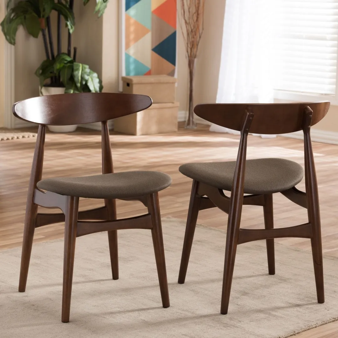

Hotel Furniture Horn Chair Stackable Kitchen Solid Wooden Restaurant Dining Chair