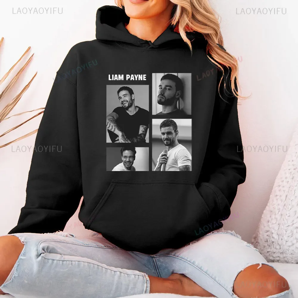 

Liam Payne Толстовка унисекс Мужская толстовка с круглым вырезом Модная толстовка «Большие люди с добротой» с длинными рукавами Женская и мужская толстовка на осень