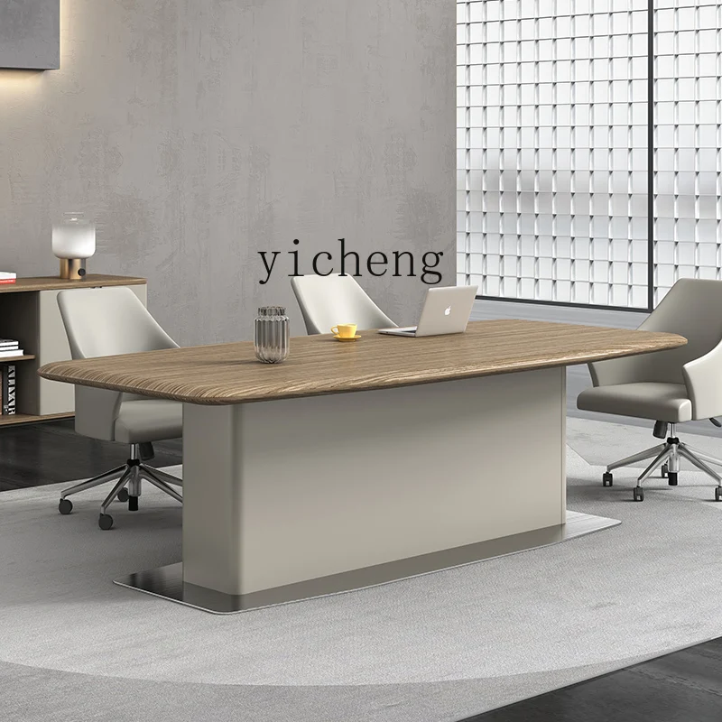 ZMLoffice furniture light luxury conference table long table simple modern high-end conference room combination small strip