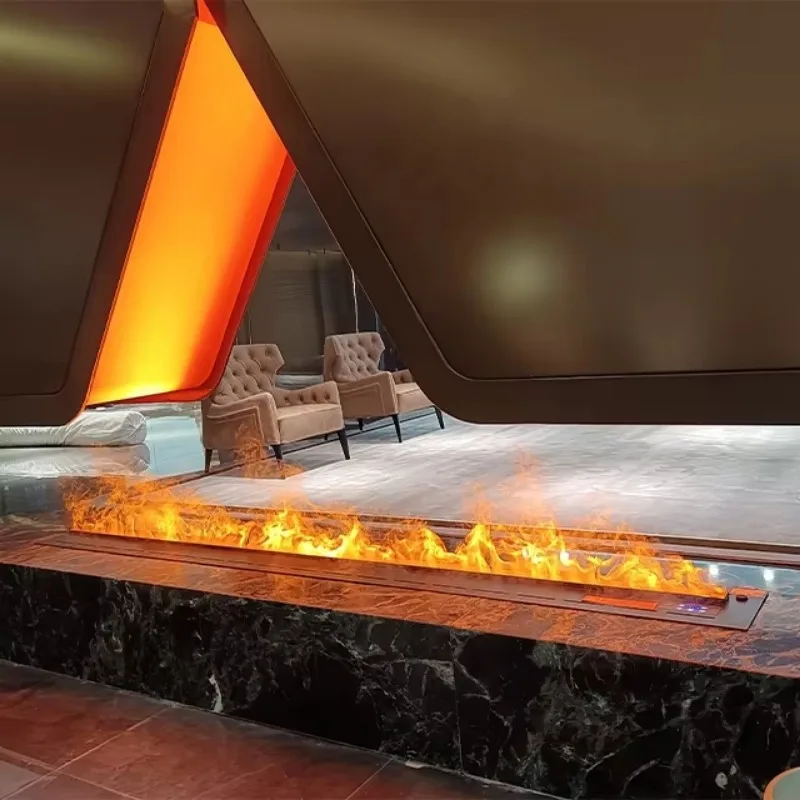 

Customised Auto Water Fill & Drain Multi Electric LED Flame Colors Water Vapor Steam Electric Fireplace for Home