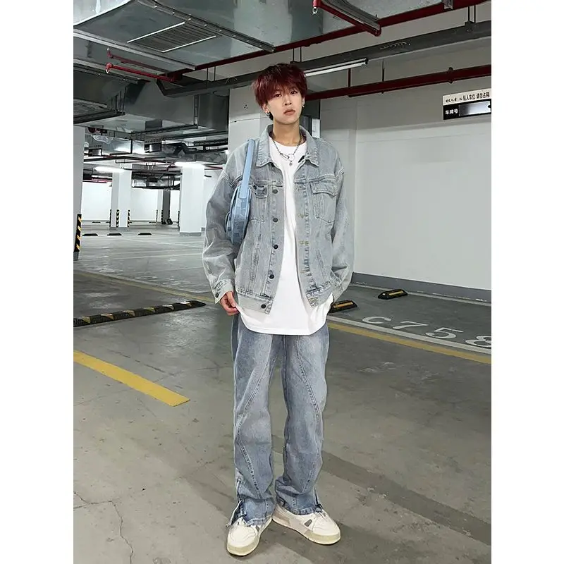 

Мужская куртка больших размеров, плюшевая, свободного кроя, в китайском стиле, карго, светоотражающая, весенняя, серая, мягкая, для ночных мероприятий, восточная, с карманами, вощеная