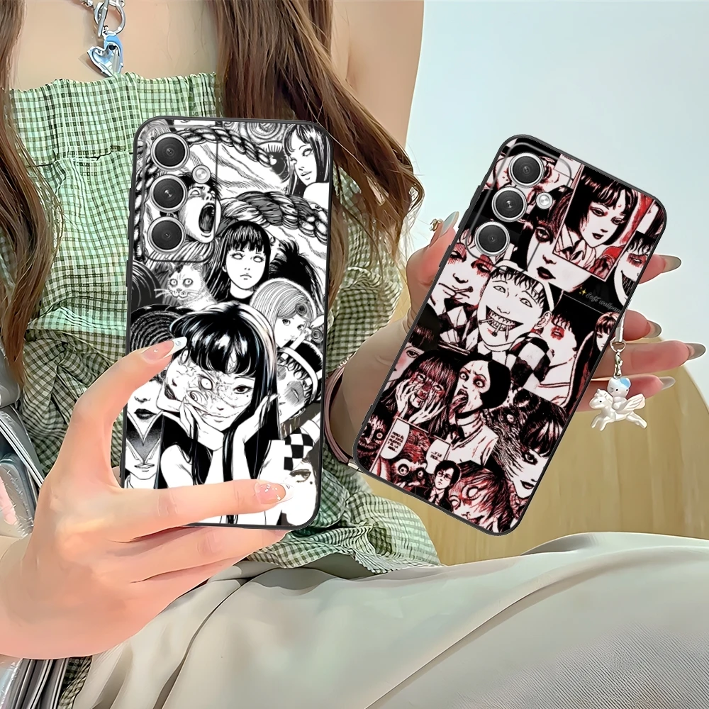 Junji Souichi Painting Mobile Cell Phone Case for Samsung M55 35 15 54 34 14 33 23 13 42 32 22 F55 23 12 5G Black Cover Shell