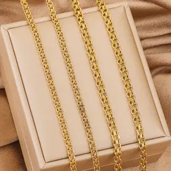 1meter Stainless Steel Gold-plated Punk Hip-hop Large Chains DIY Necklace Bracelet Jewelry Making Supplies Accessories Wholesale