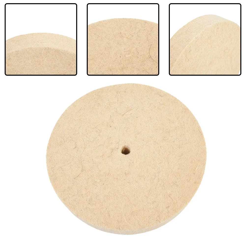 1pc Polishing Wheel 150mm/6inch Polishing Wheel Wool Felt Polisher Buffing Pad Disc For Rotary Tool Power Tools Accessories