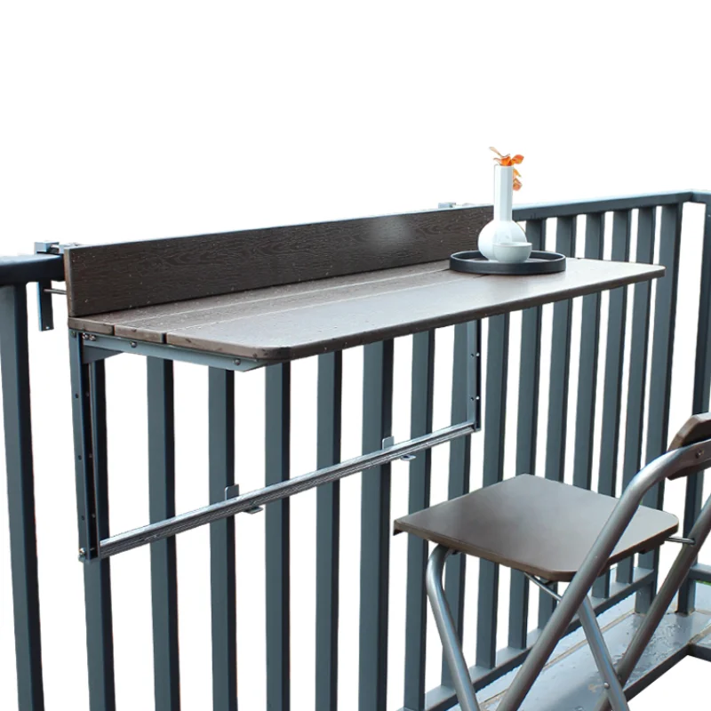 

Balcony railing hanging table hanging small apartment computer desk household small bar creative lifting folding desk banyan