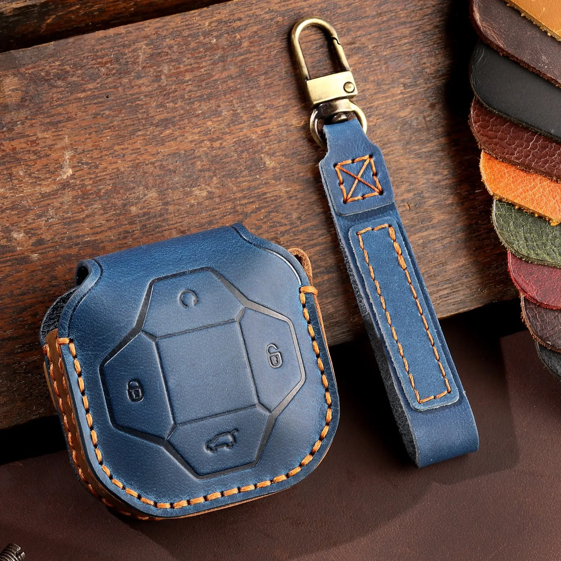1 шт., кожаный чехол для ключей от машины ручной работы для Jetour Traveler Suv 2023-держатель для подарка, аксессуары для дистанционного брелка