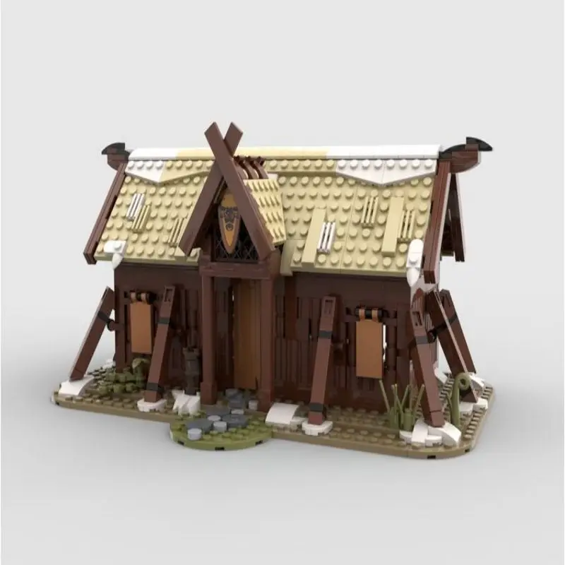 MOC-102557Viking Haus Modell 640 Pellet Baustein Spielzeug DIY Montage Spielzeug Geschenk