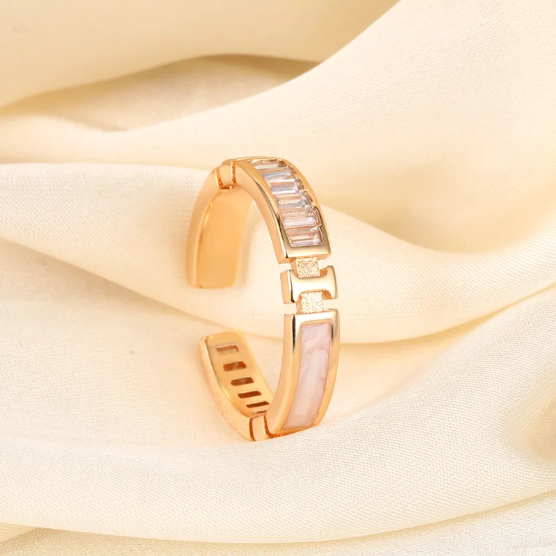 

Instagram Famous Adjustable Open Ring, Viral Aesthetic Jewelry Gold Plated Stackable Ring, Minimalist Dainty Finger Ring