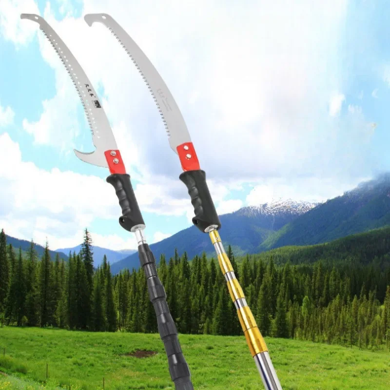 Multifunctional Stainless Steel Saw Strong Durable Garden Fruit Tree Telescopic Pole High Branch Saws Professional Hand Tools