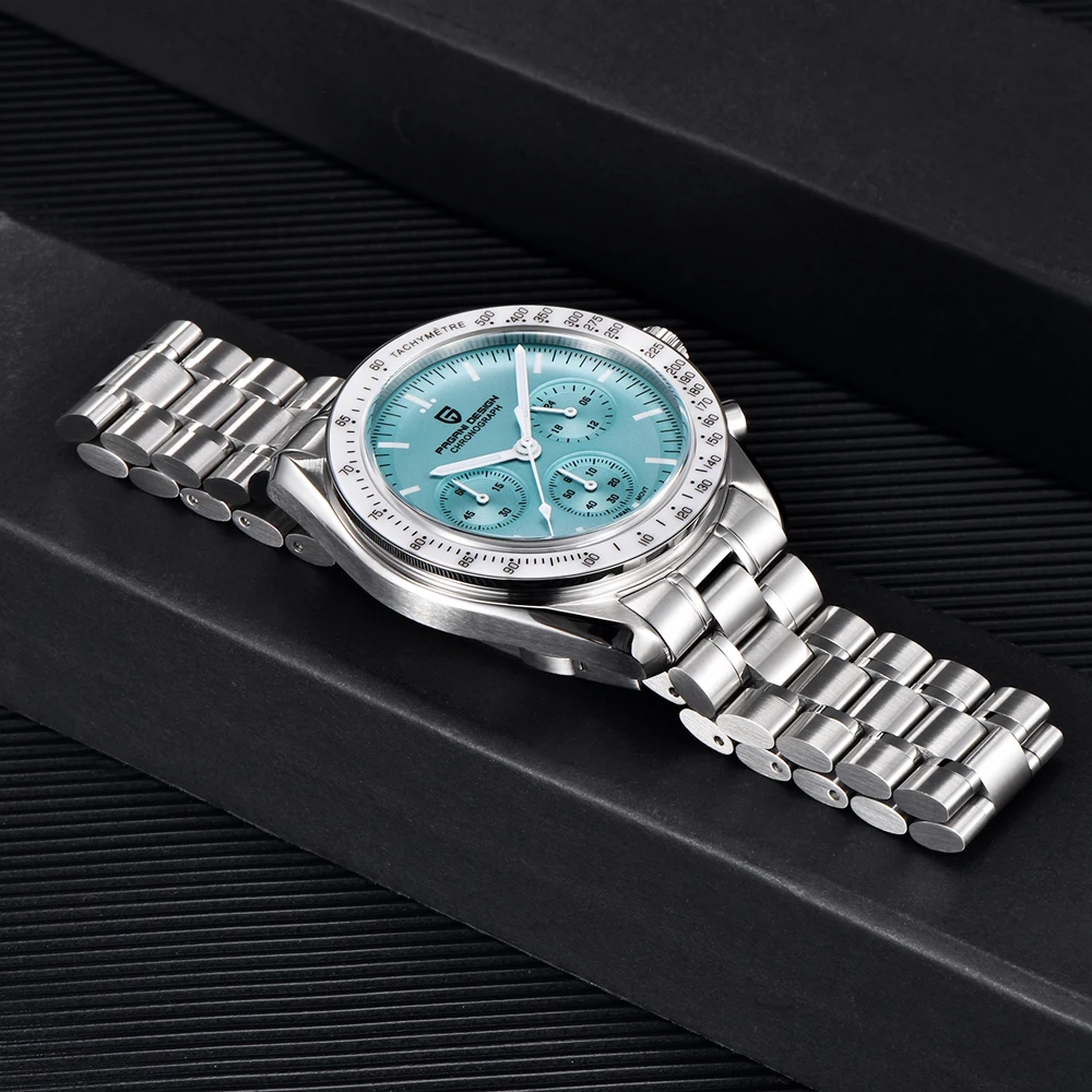 PAGANI DESIGN 2025 nouvelle montre pour hommes de luxe rétro montre à Quartz Vk63 hommes sport lumineux chronographe verre saphir 100 étanche